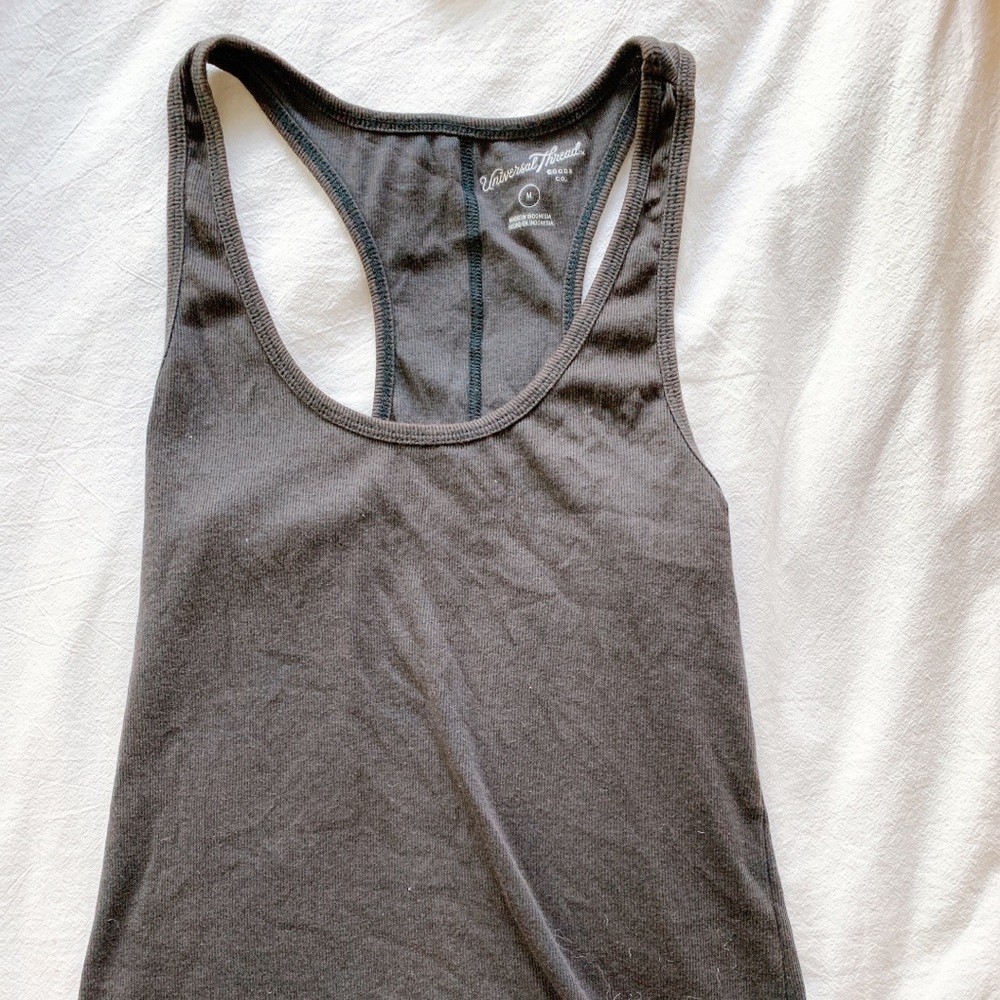 Grey racer back tank